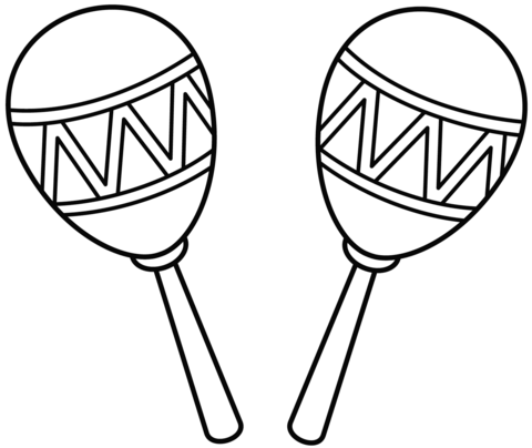 Maracas coloring page free printable coloring pages