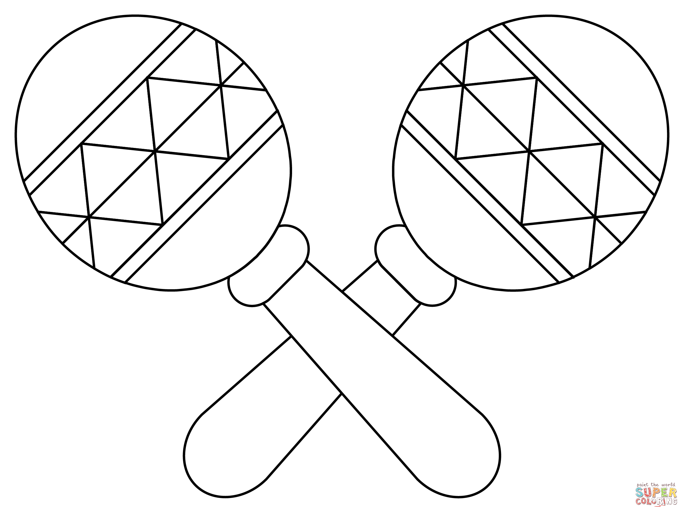 Maracas coloring page free printable coloring pages