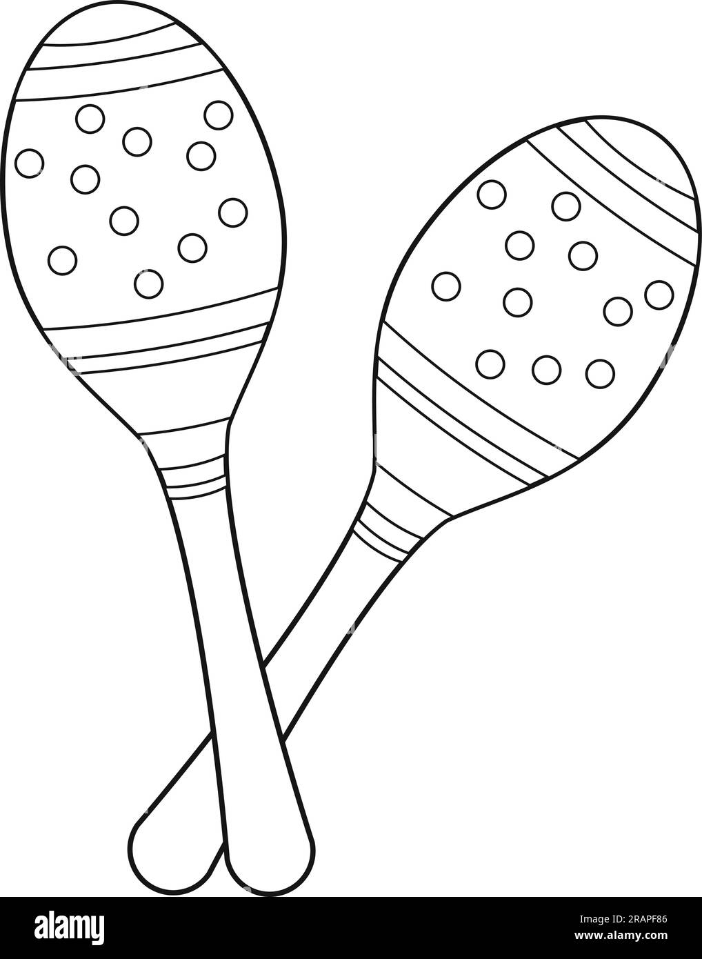 Isolated maracas outline stock vector images