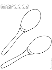 Maracas coloring page