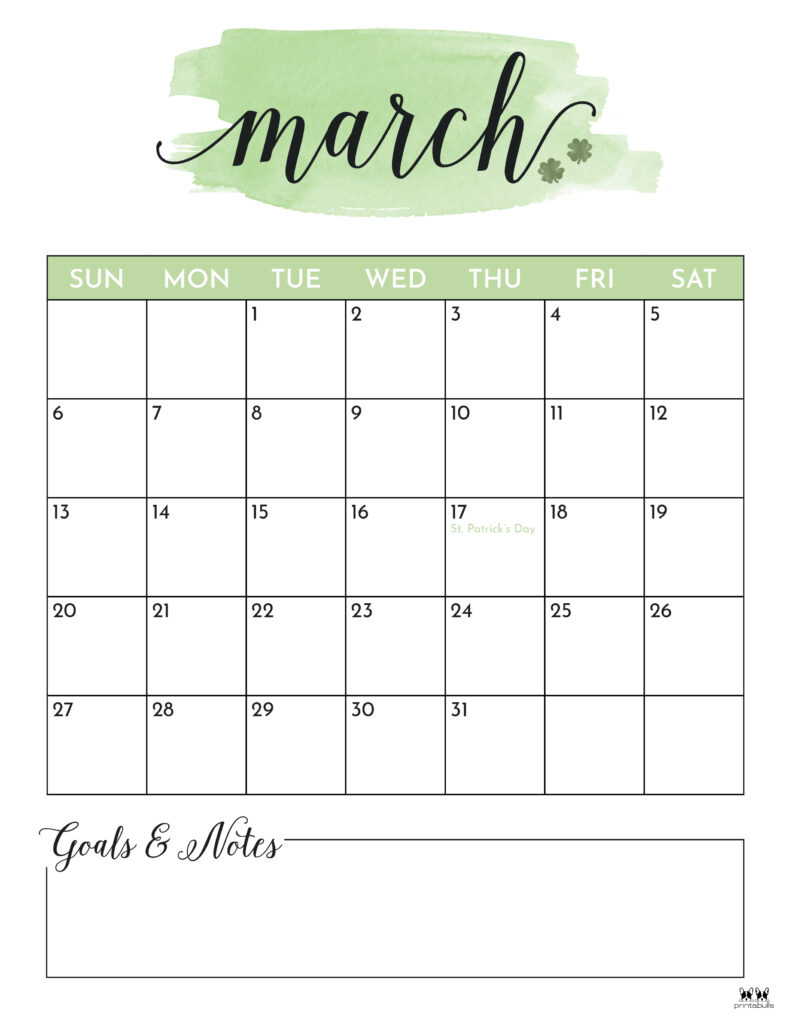 March calendars