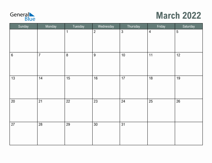 March monthly calendar pdf word excel