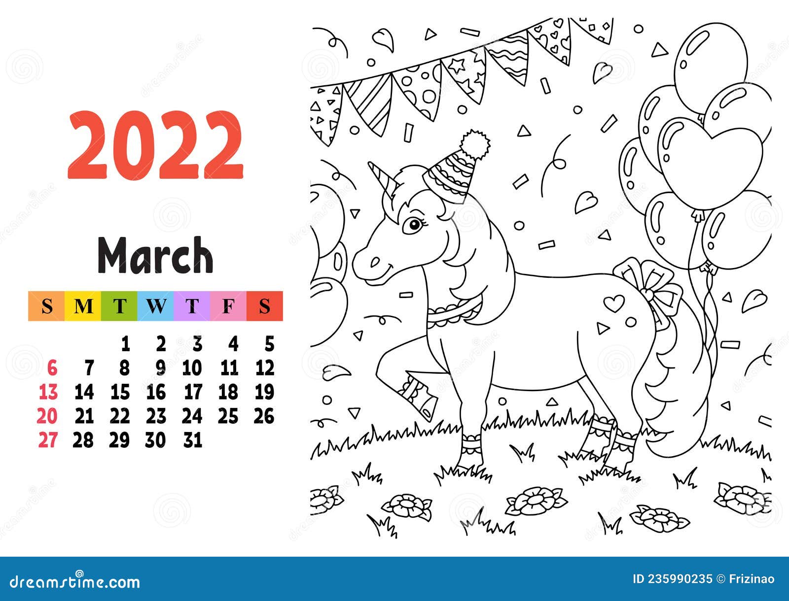Coloring calendar stock illustrations â coloring calendar stock illustrations vectors clipart