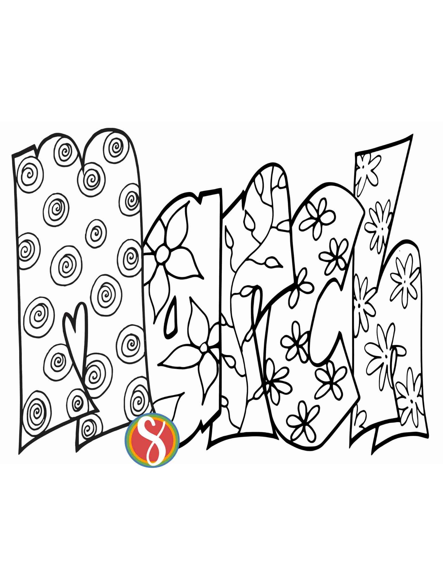 Free march coloring pages â stevie doodles