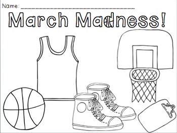 Free march madness coloring pages by kady did doodles by the mini mitten