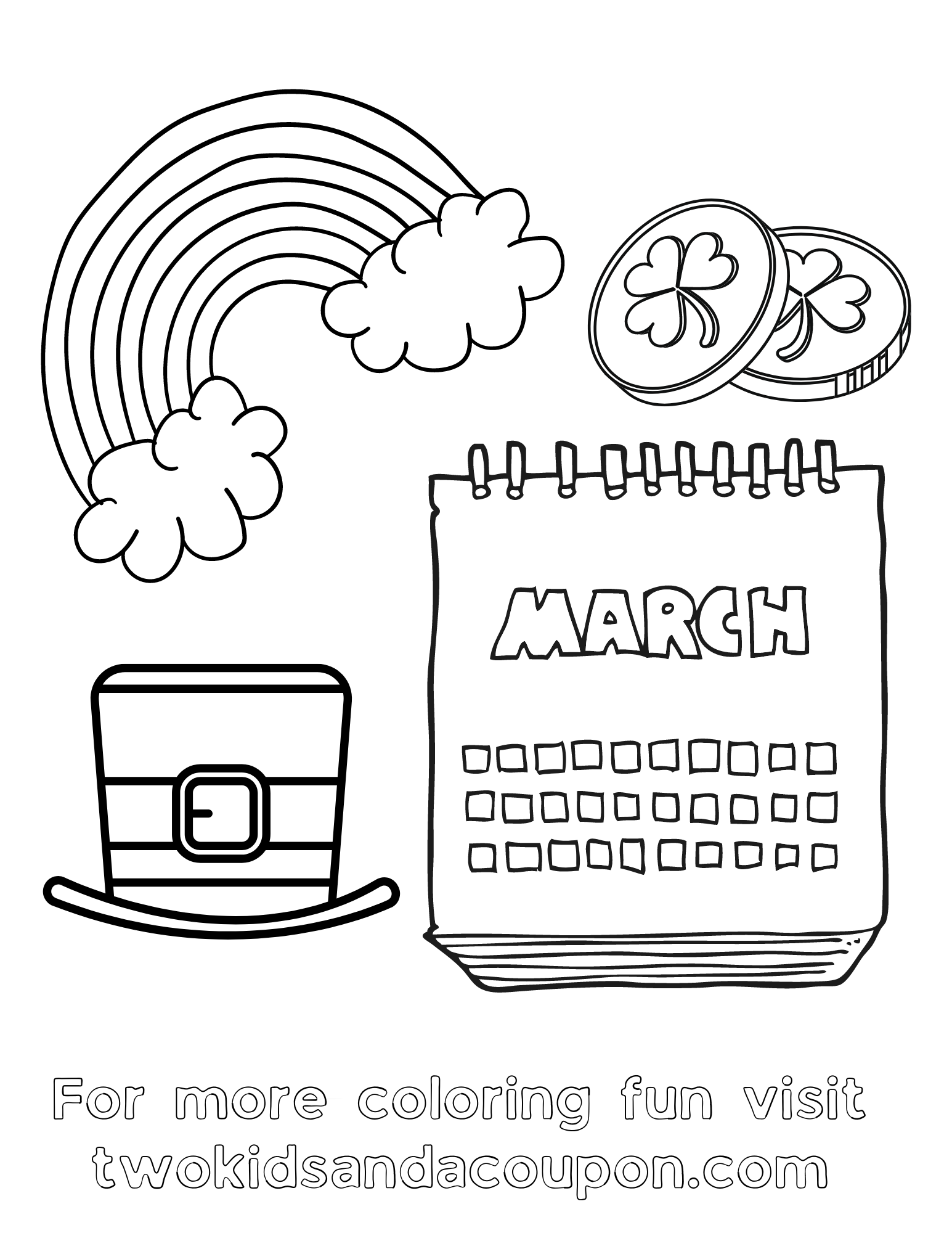 Free printable march coloring pages for kids and adults