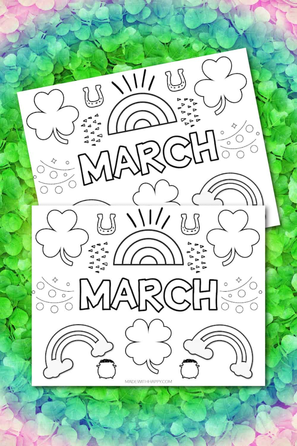 Free printable march coloring page