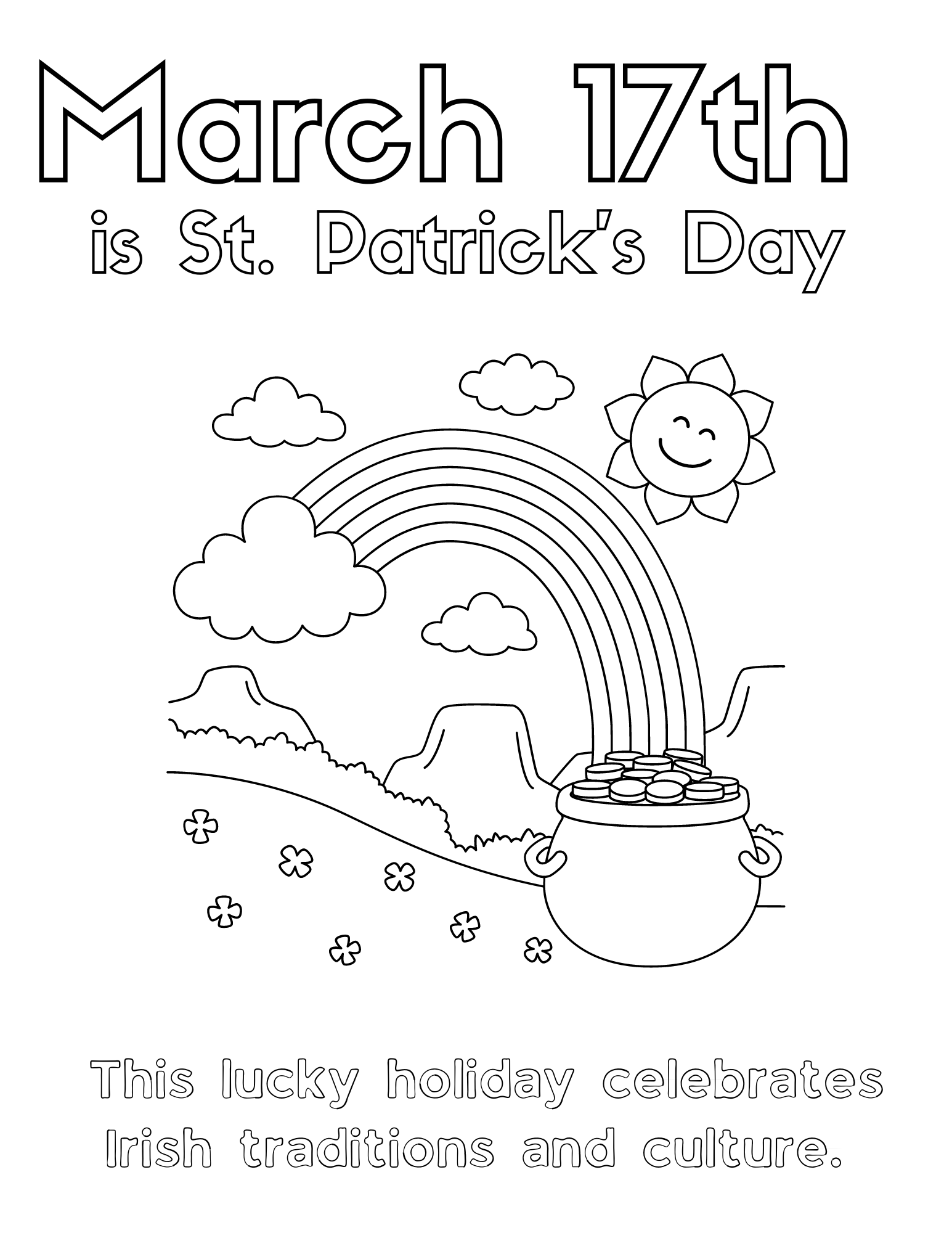 Free printable march coloring pages for kids and adults
