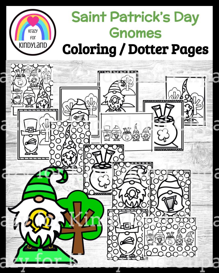 March coloring pages mega bundle saint patricks spring weather animals