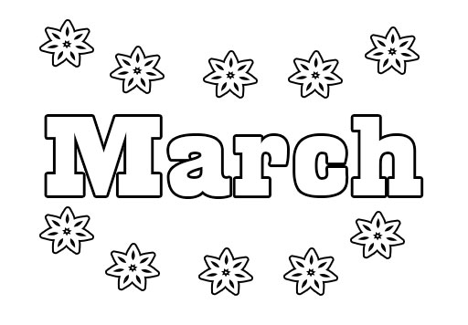 March coloring pages to print