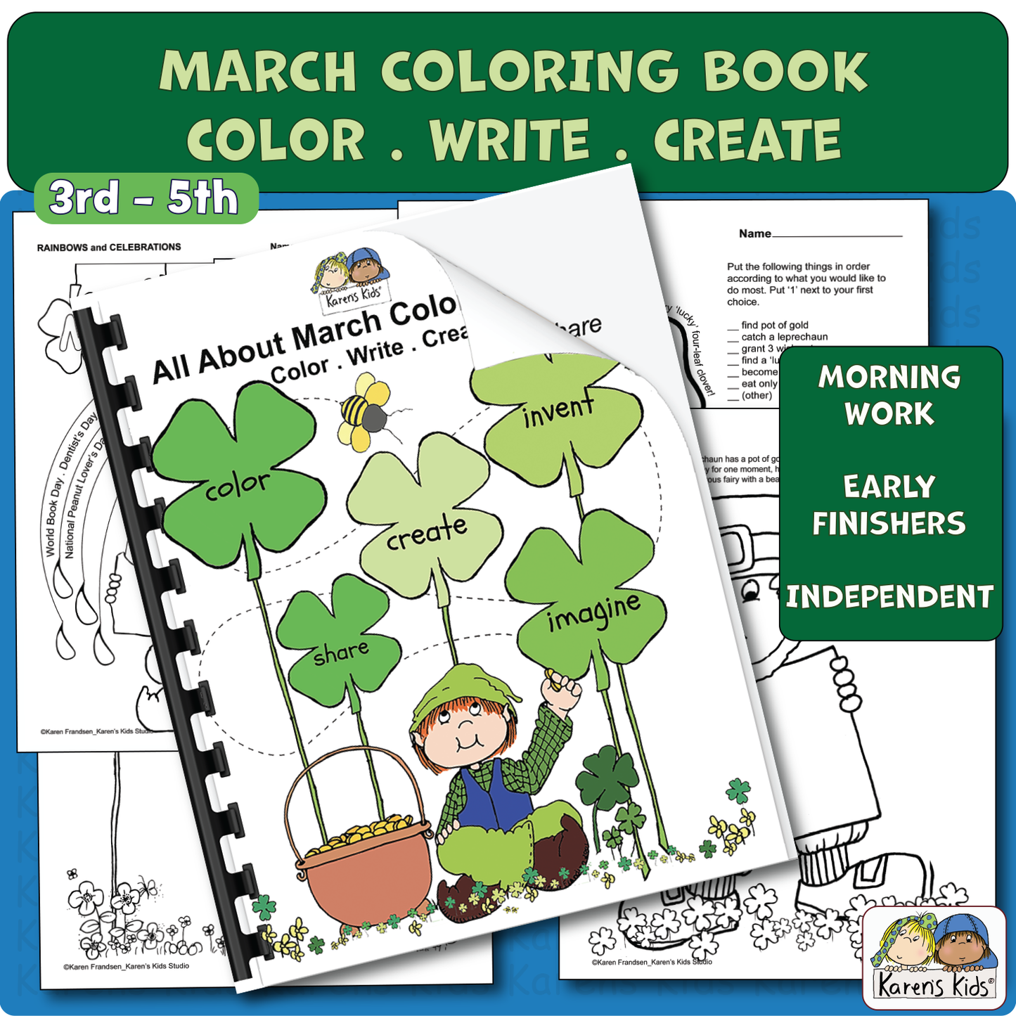 Color activity book for march rd