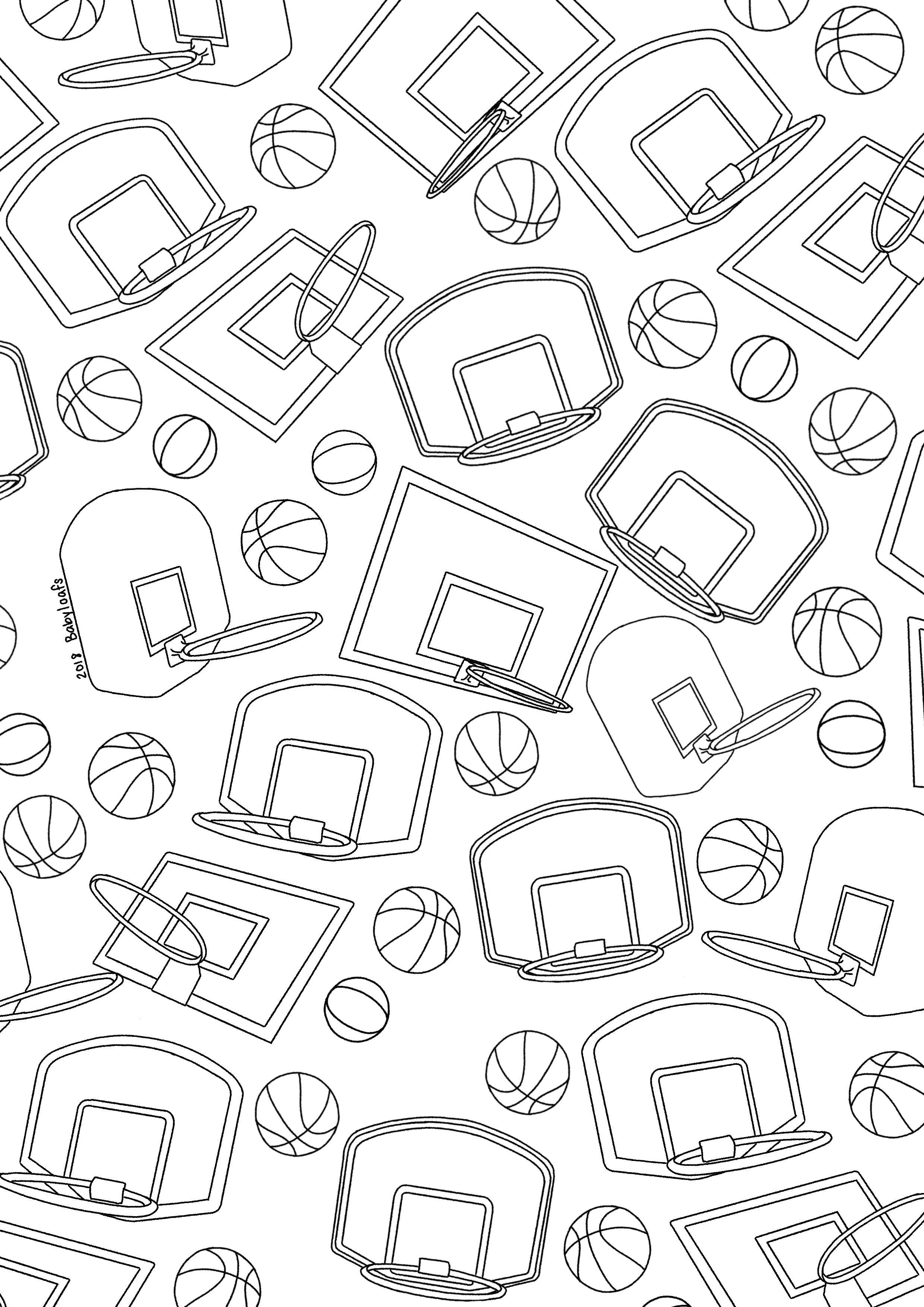 March madness coloring sheet donuts and drama