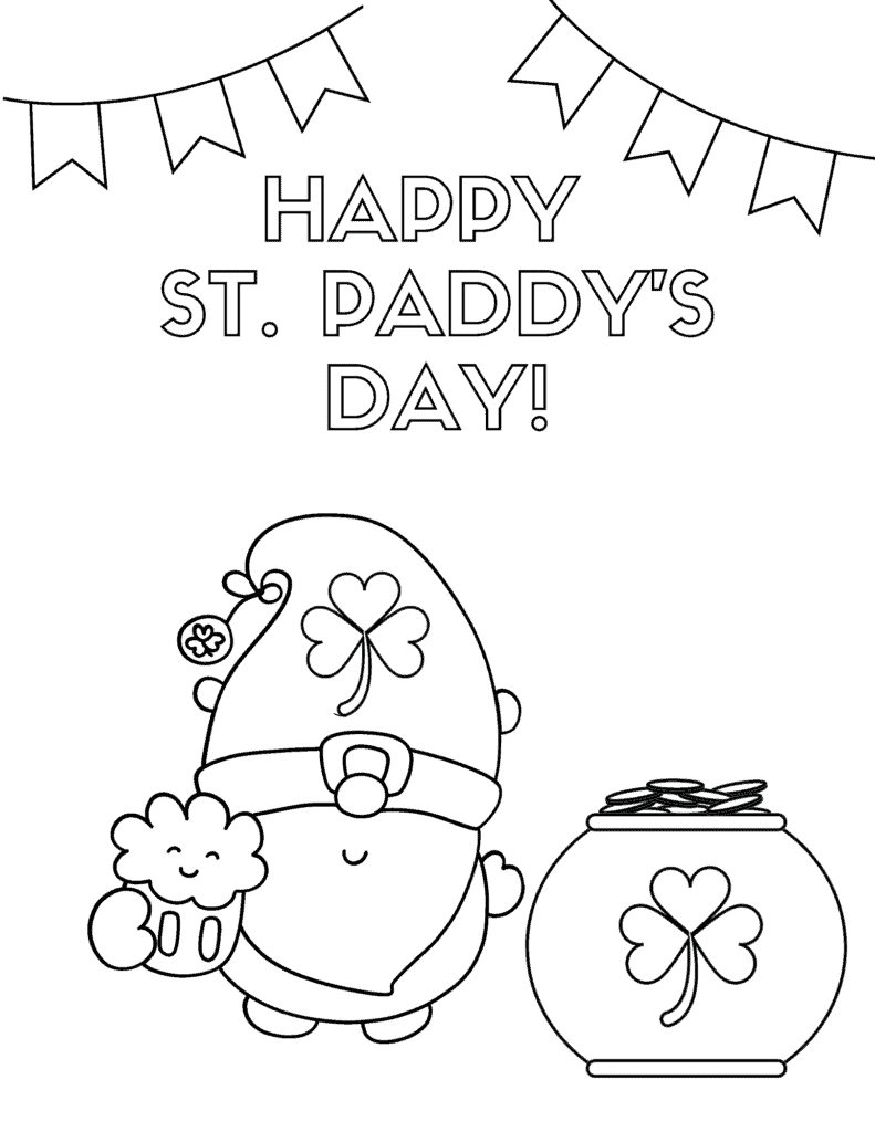 Free st patricks day coloring pages for kids