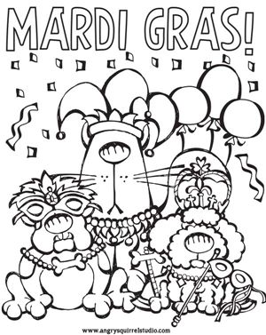 Mardi gras free printable coloring page for pet lovers woof woof mama mardi gras dog mardi gras animal coloring pages