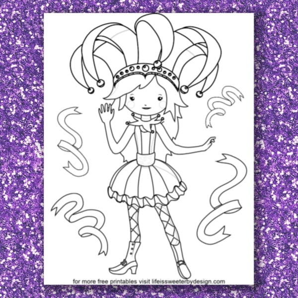 Mardi gras coloring pages