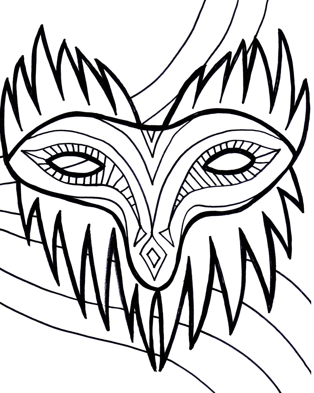 Free printable mardi gras coloring pages for kids