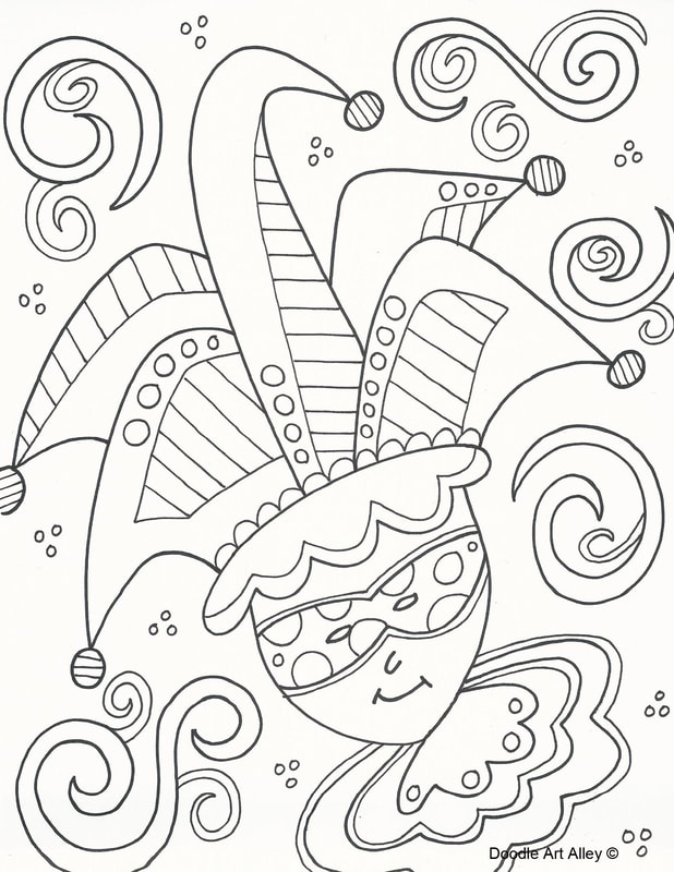 Mardi gras coloring pages