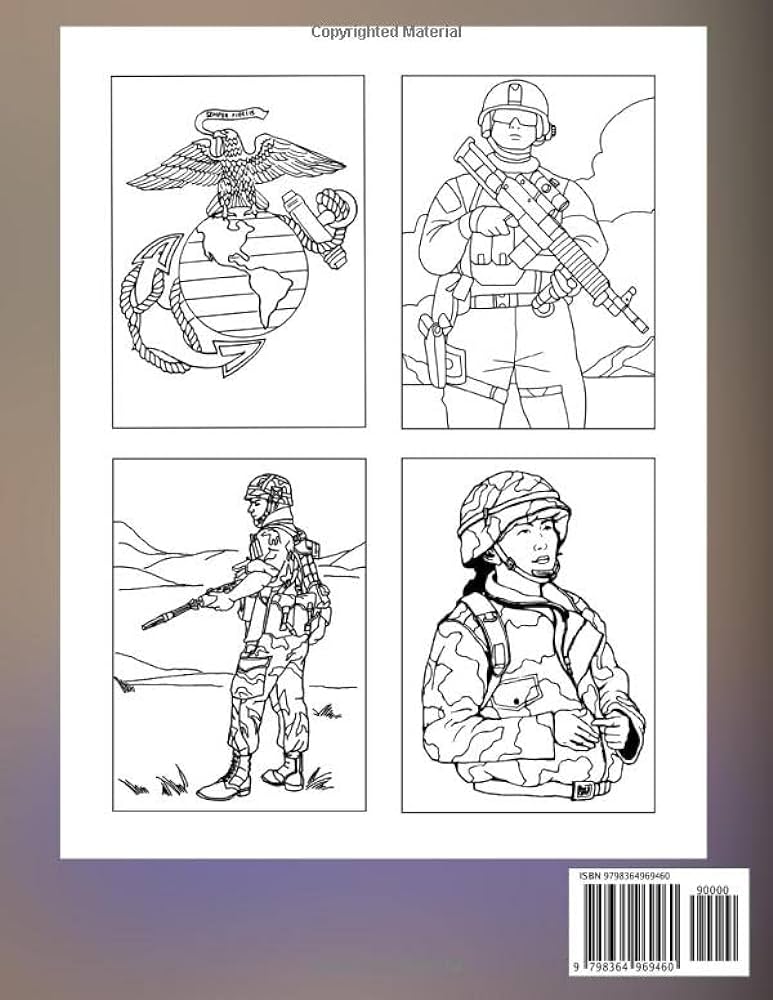 Marine corps coloring book fabulous coloring pages features beautiful illustrations for teens relaxation and stress relieving world painting books