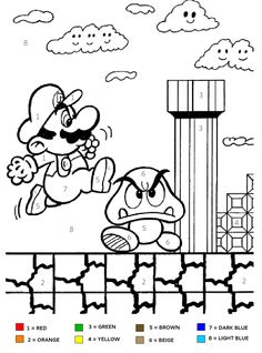 Mario and friends coloring pages