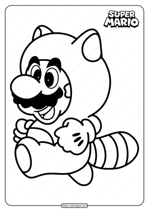 Free printable super mario coloring page