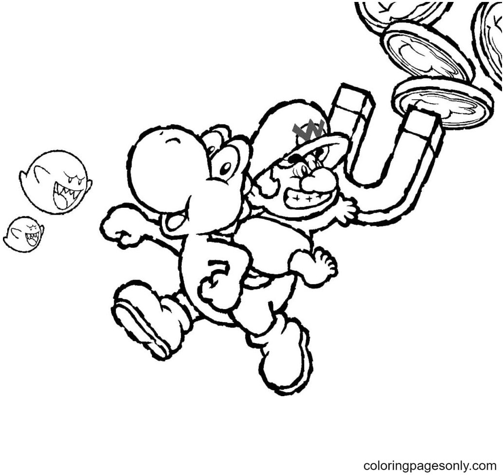 Yoshi coloring pages printable for free download