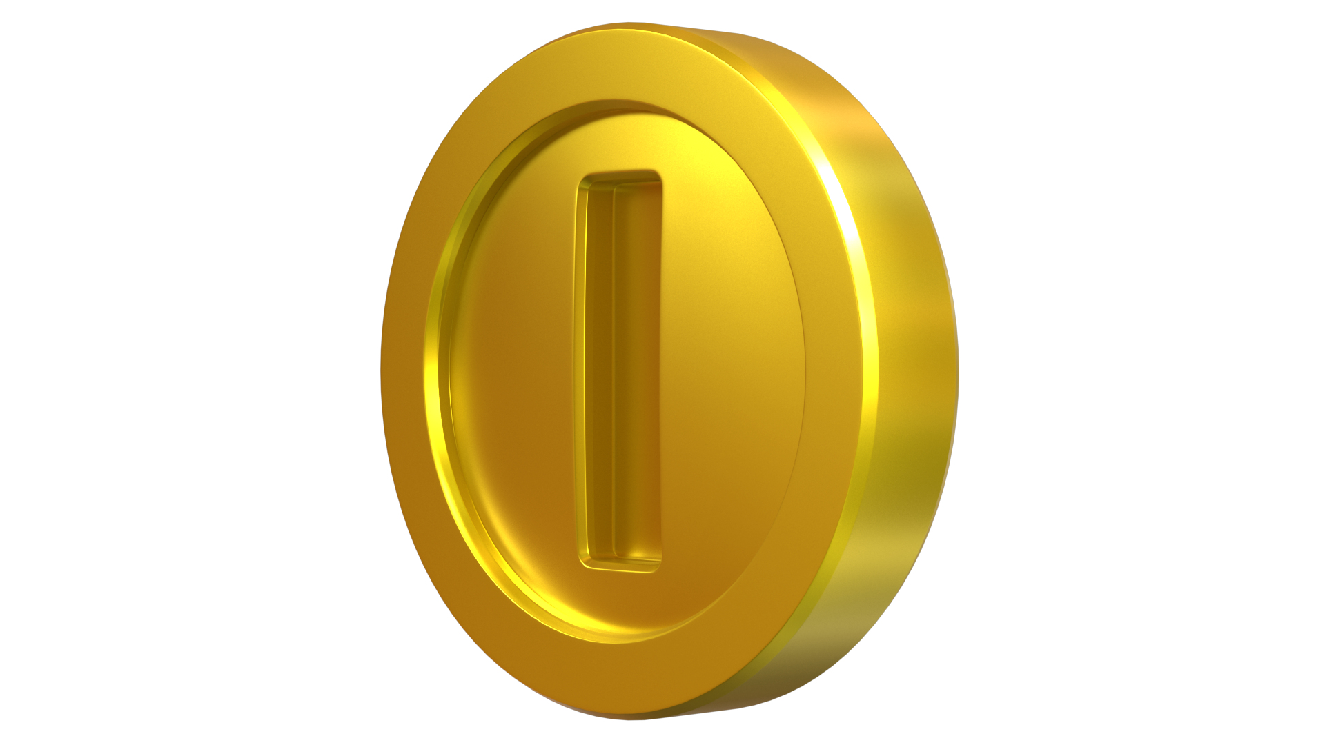 Gold coin super mario model