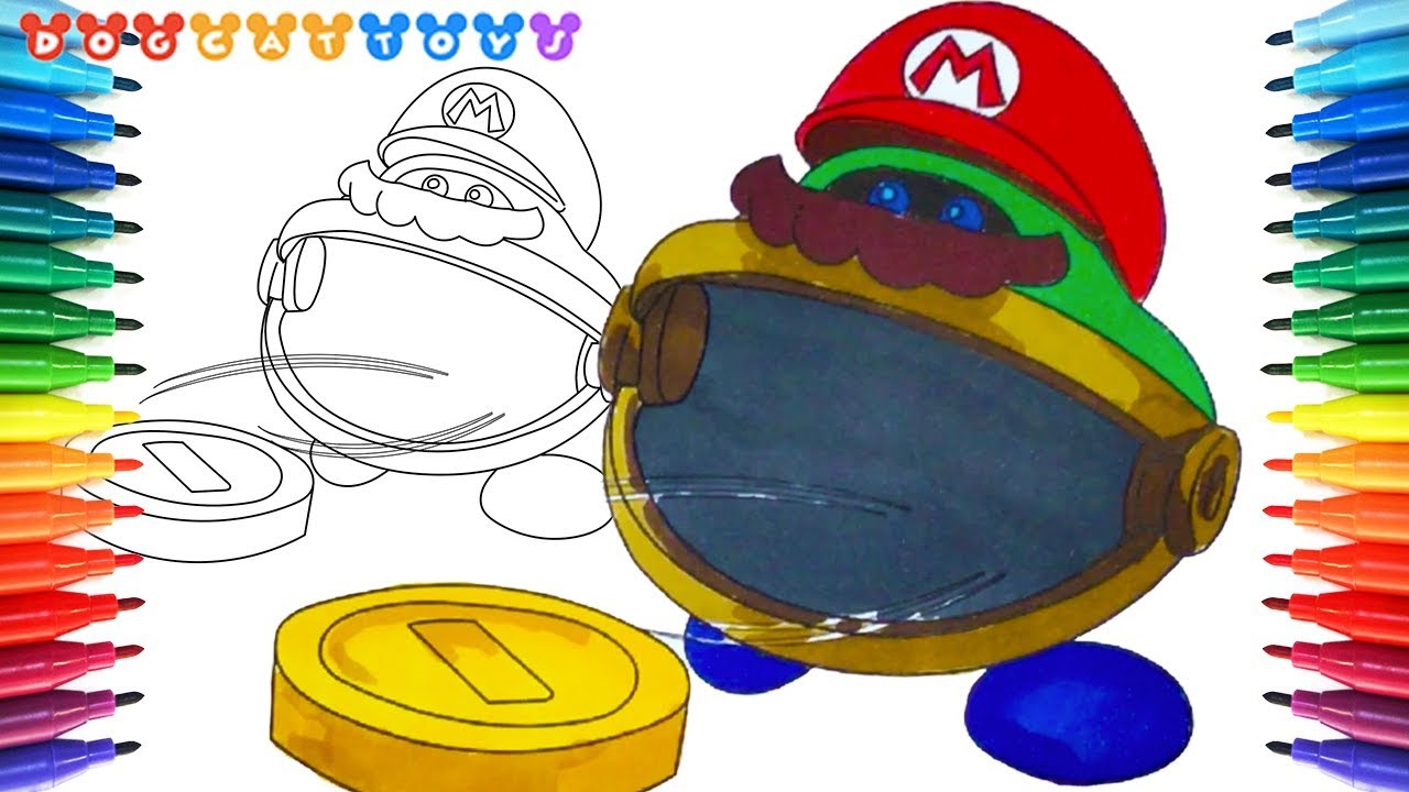 How to draw super mario odyssey coin coffer drawing coloring pages videos for kids
