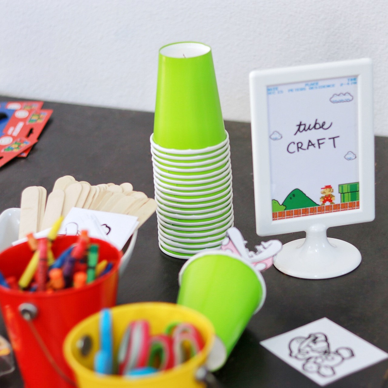 Easy mario bros pipe craft great idea for a kids mario bros party activity