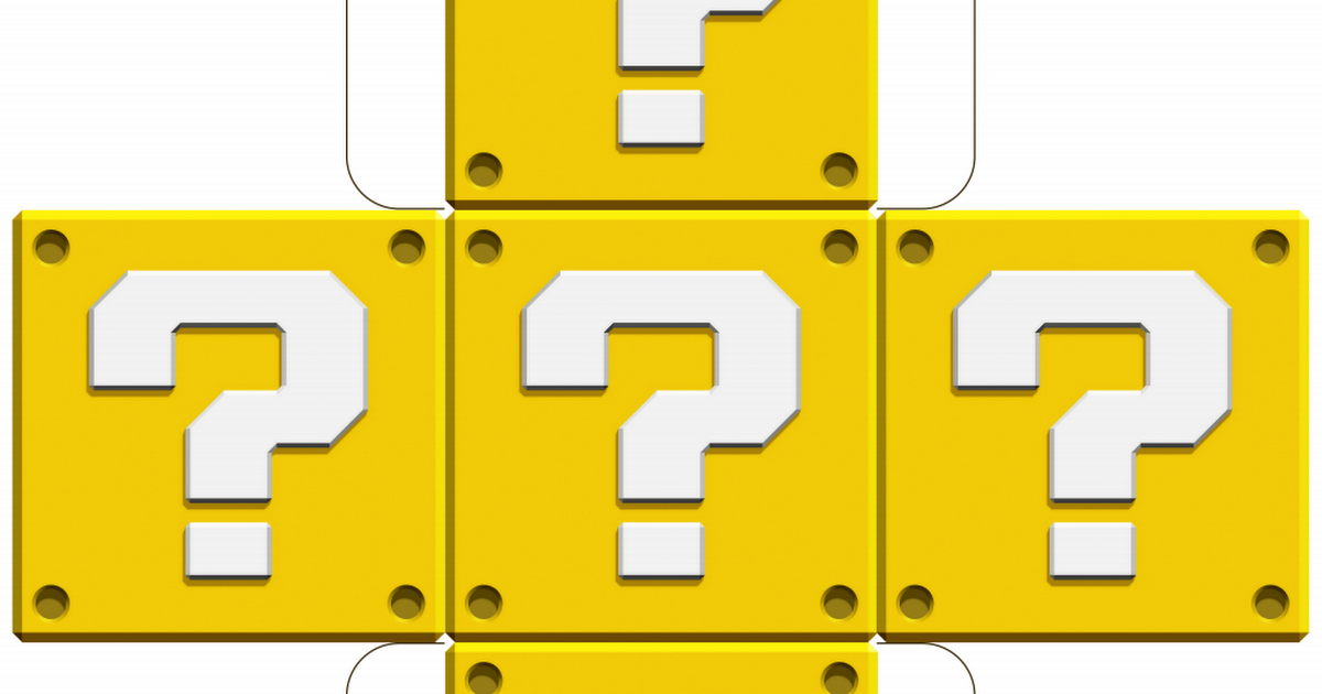 Printable mario question mark template