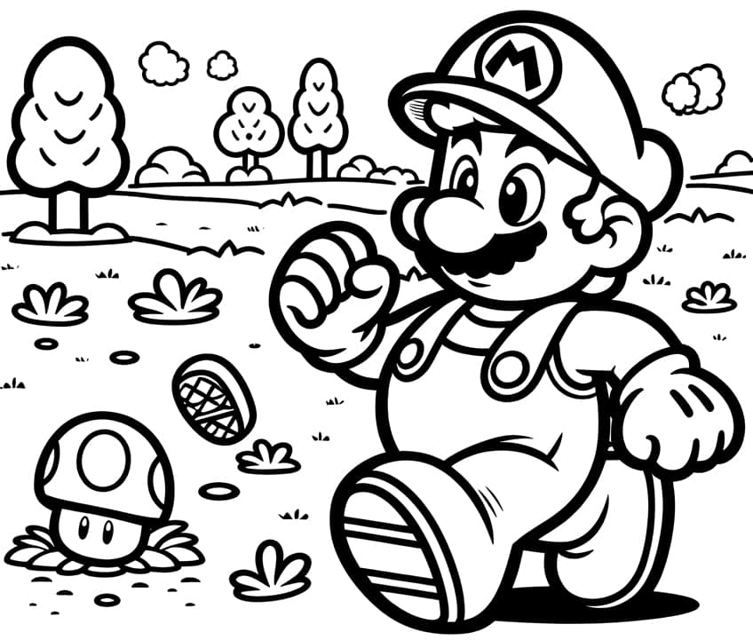 Super mario bros coloring pages