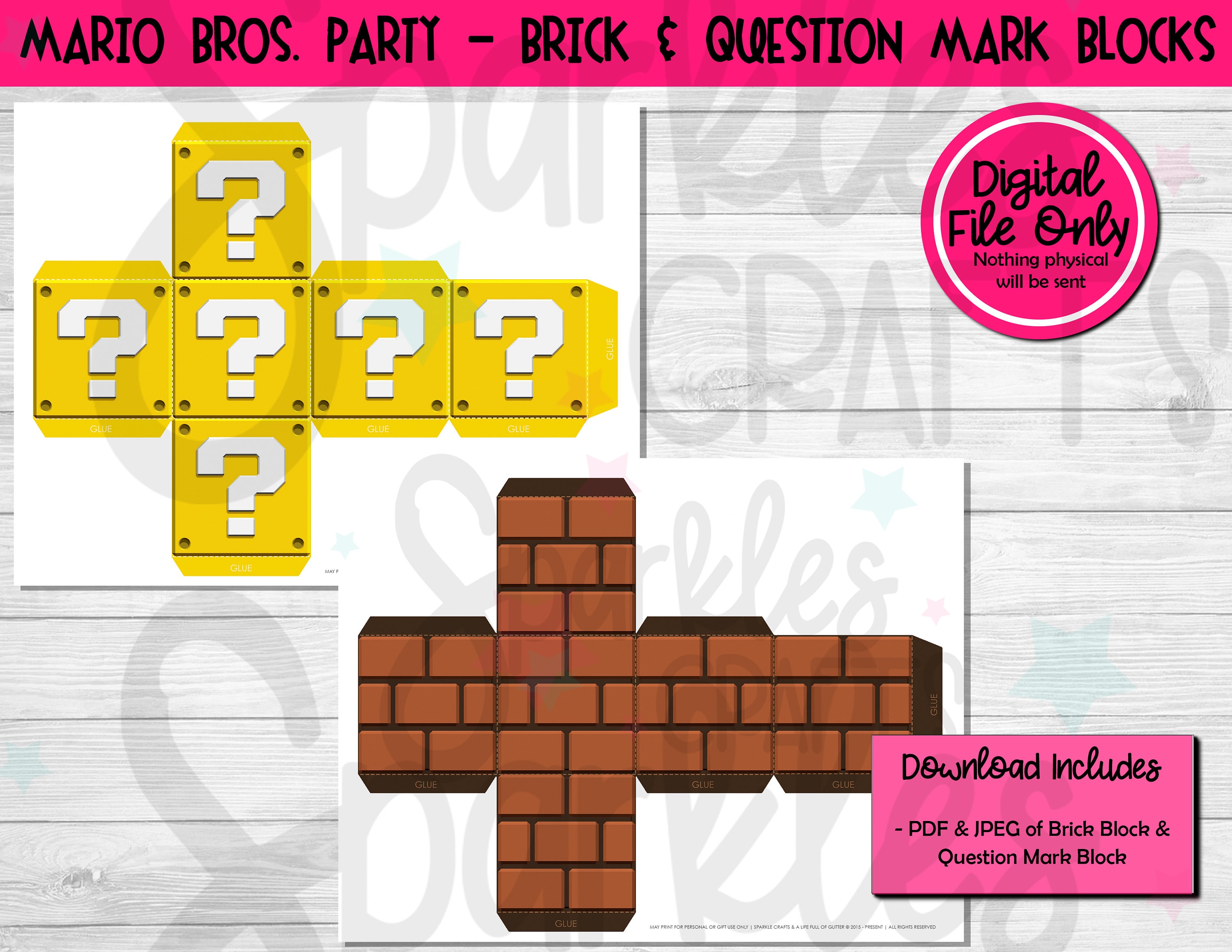 Super mario question mark template
