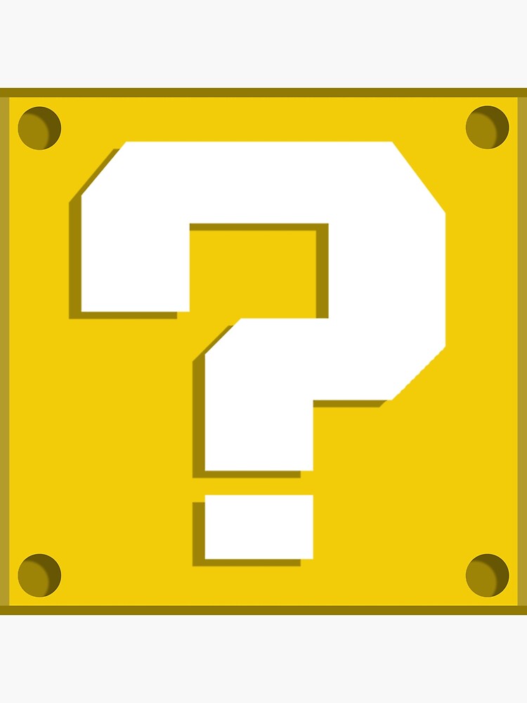 Question mark block box parody photographic print for sale by thatmerchstore