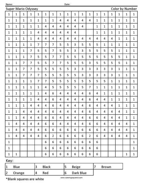 Super mario coloring page