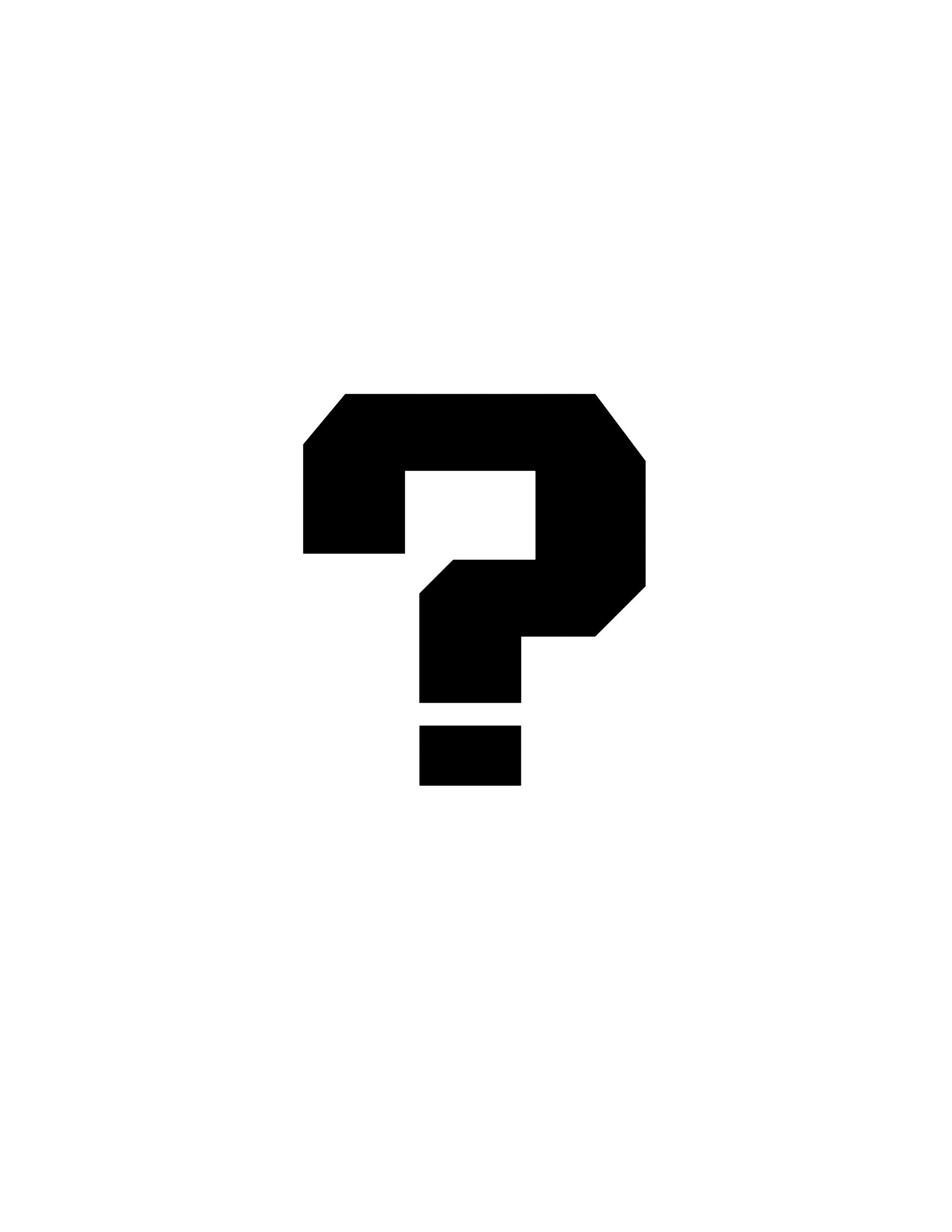 Printable mario question mark template