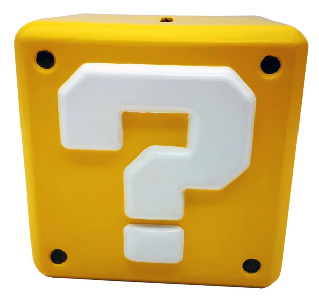 Super mario question mark block money bank
