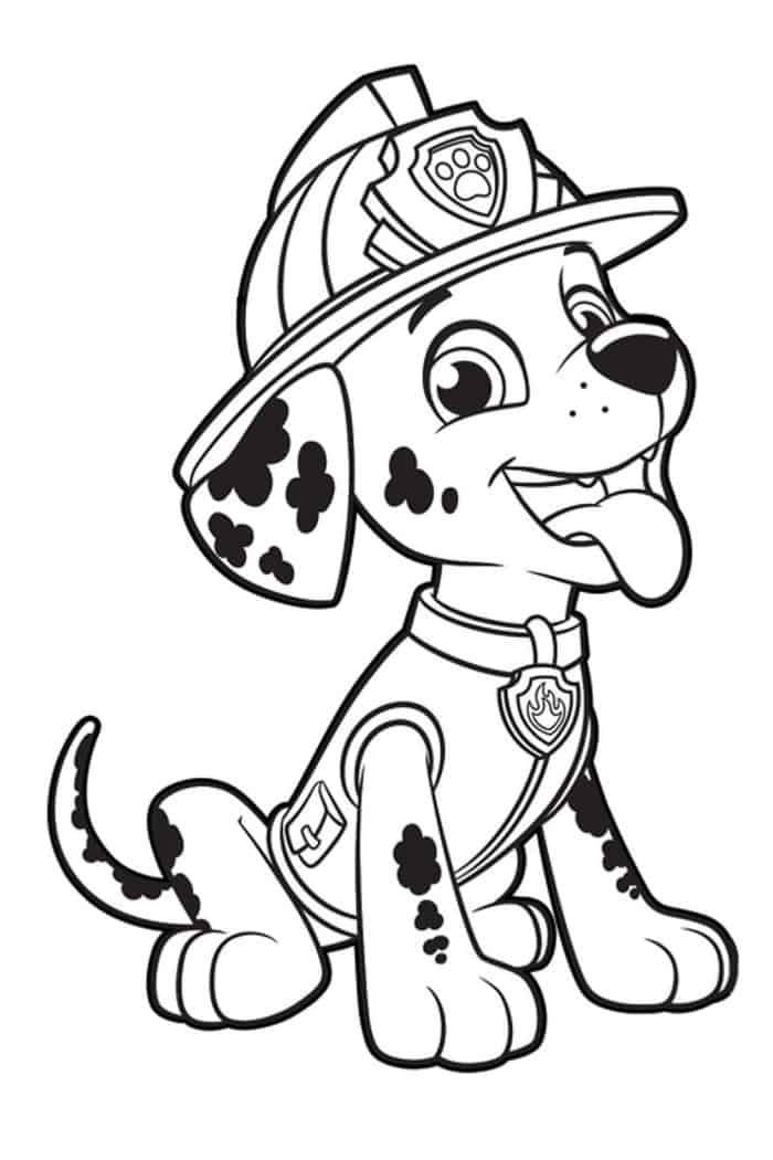 Marshall paw patrol coloring pages paw patrol coloring paw patrol coloring pages cartoon coloring pages