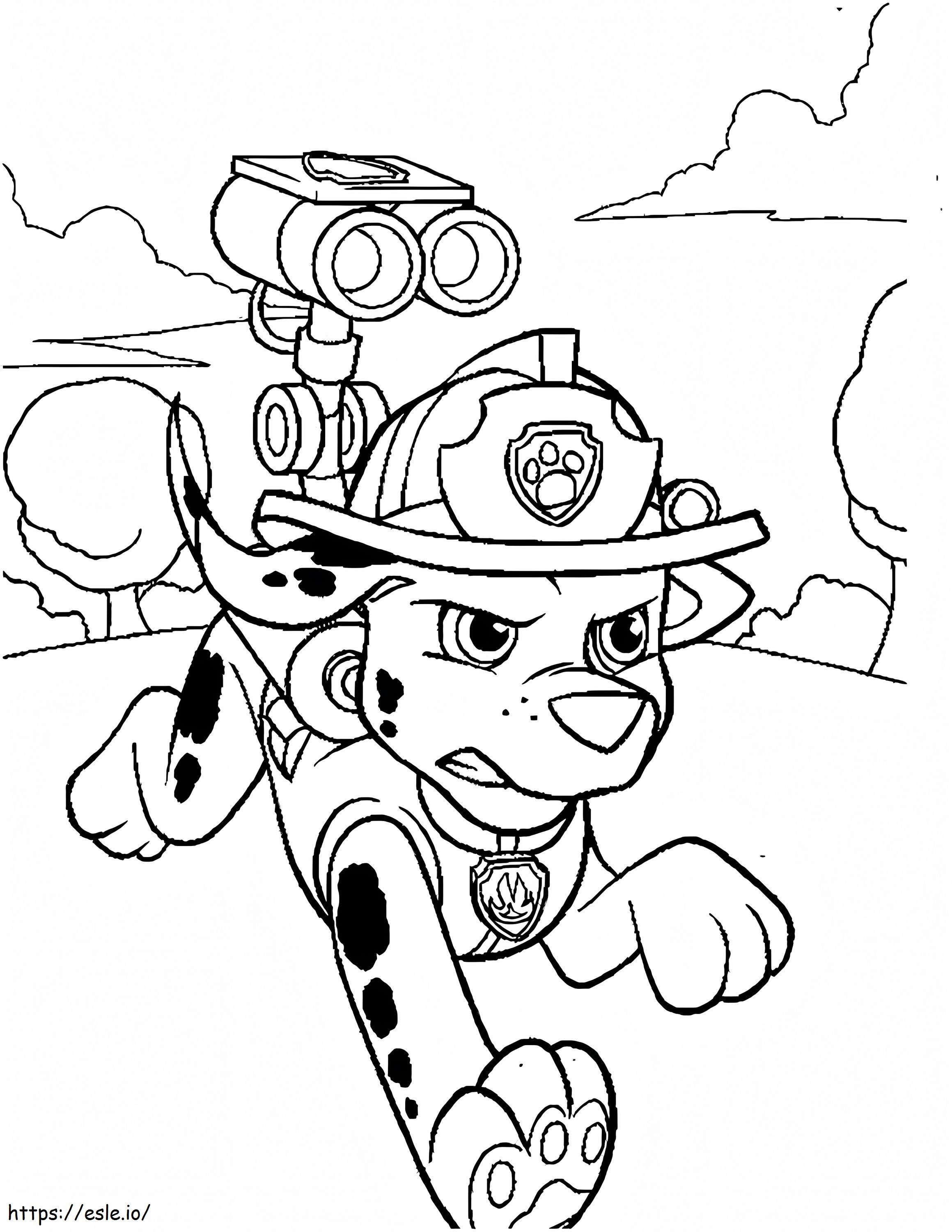 Marshall paw patrol coloring page
