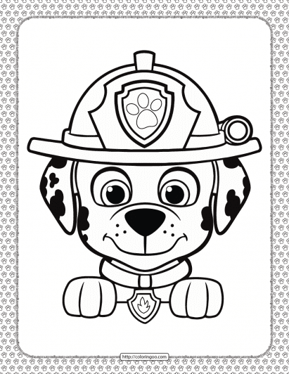 Paw patrol coloring pages free pdf printables