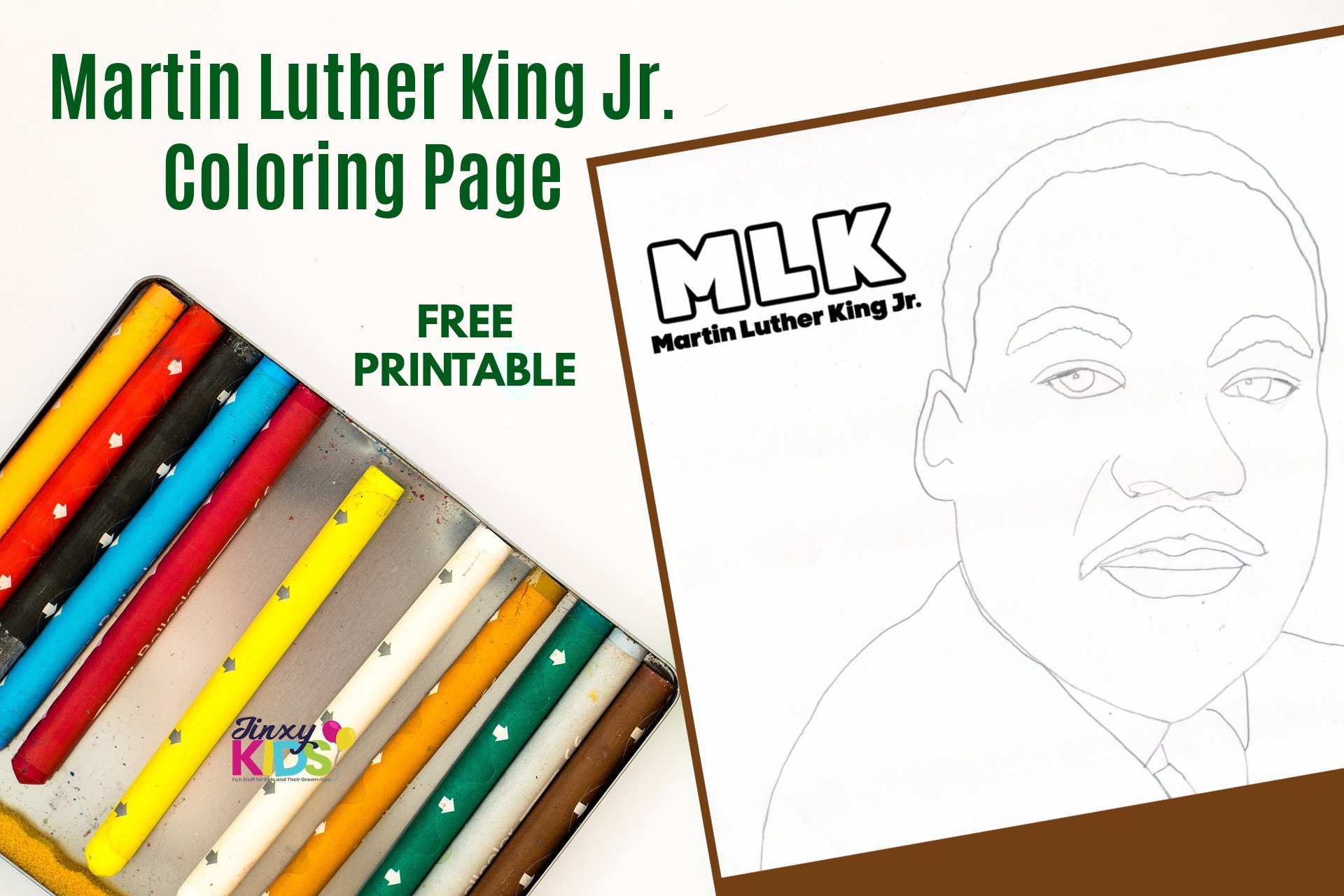 Free printable martin luther king jr coloring page