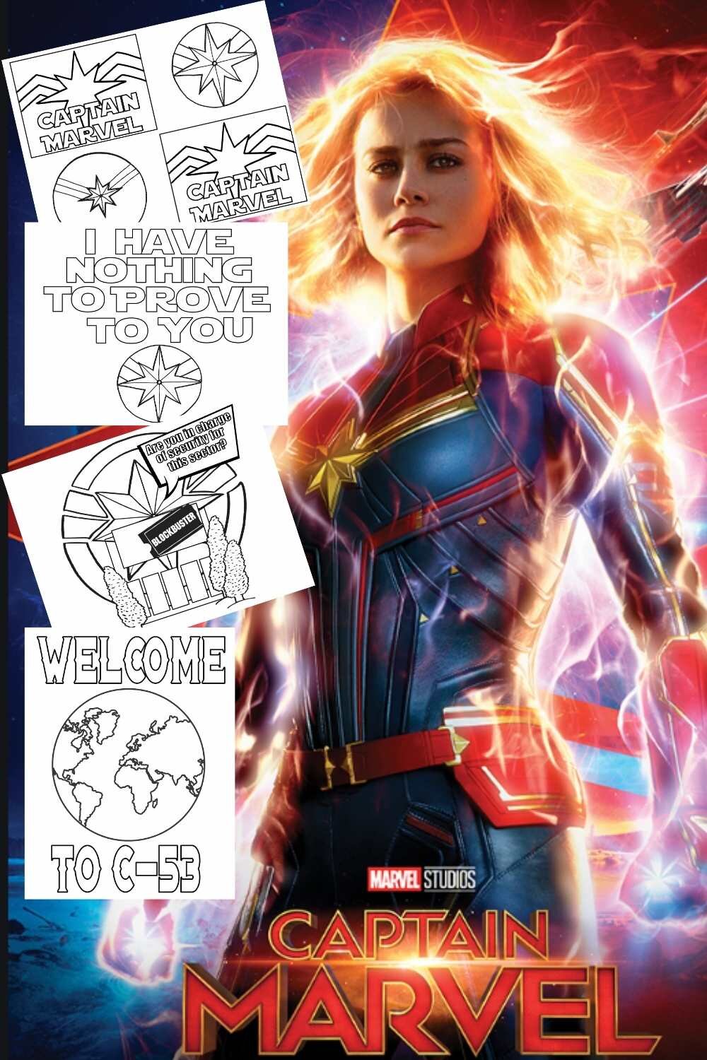 Free captain marvel coloring pages