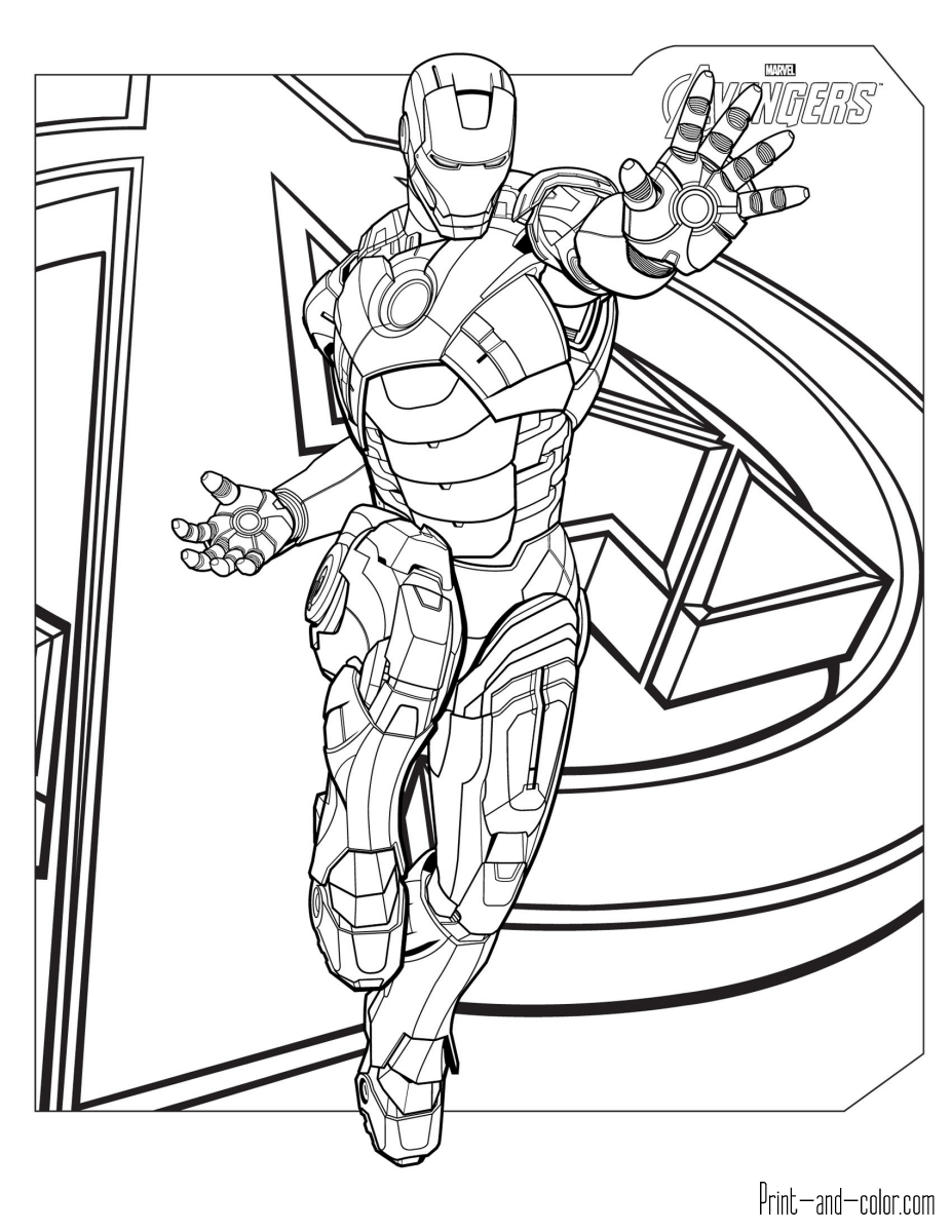 Avengers coloring pages print and color