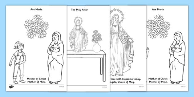 Mary louring sheets may the month of mary teacher made