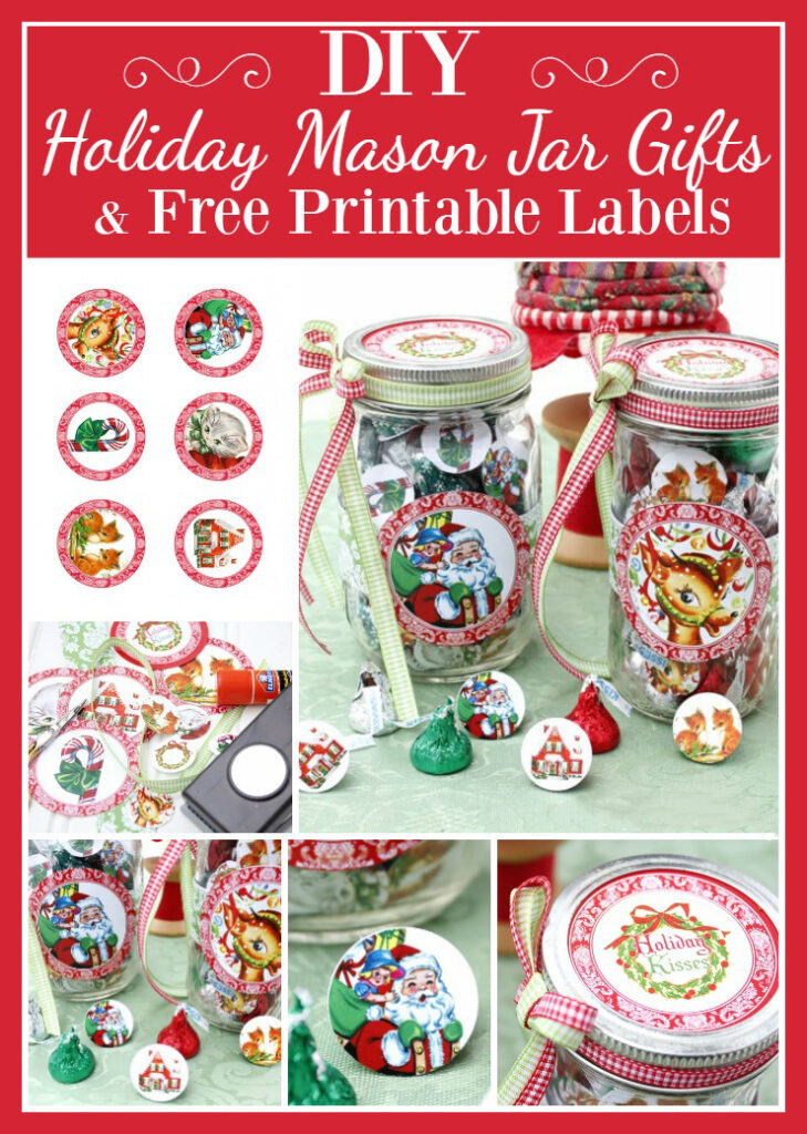 Christmas candy jar labels
