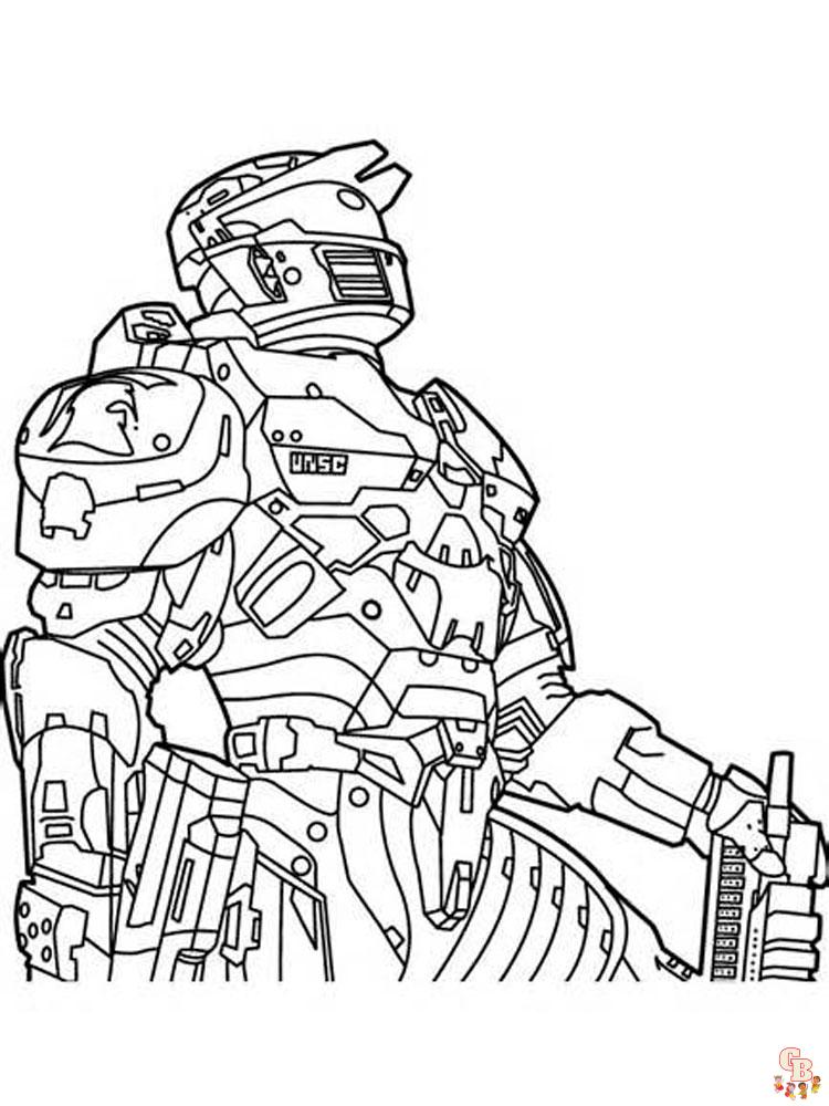 Find the best halo coloring pages for free printable fun