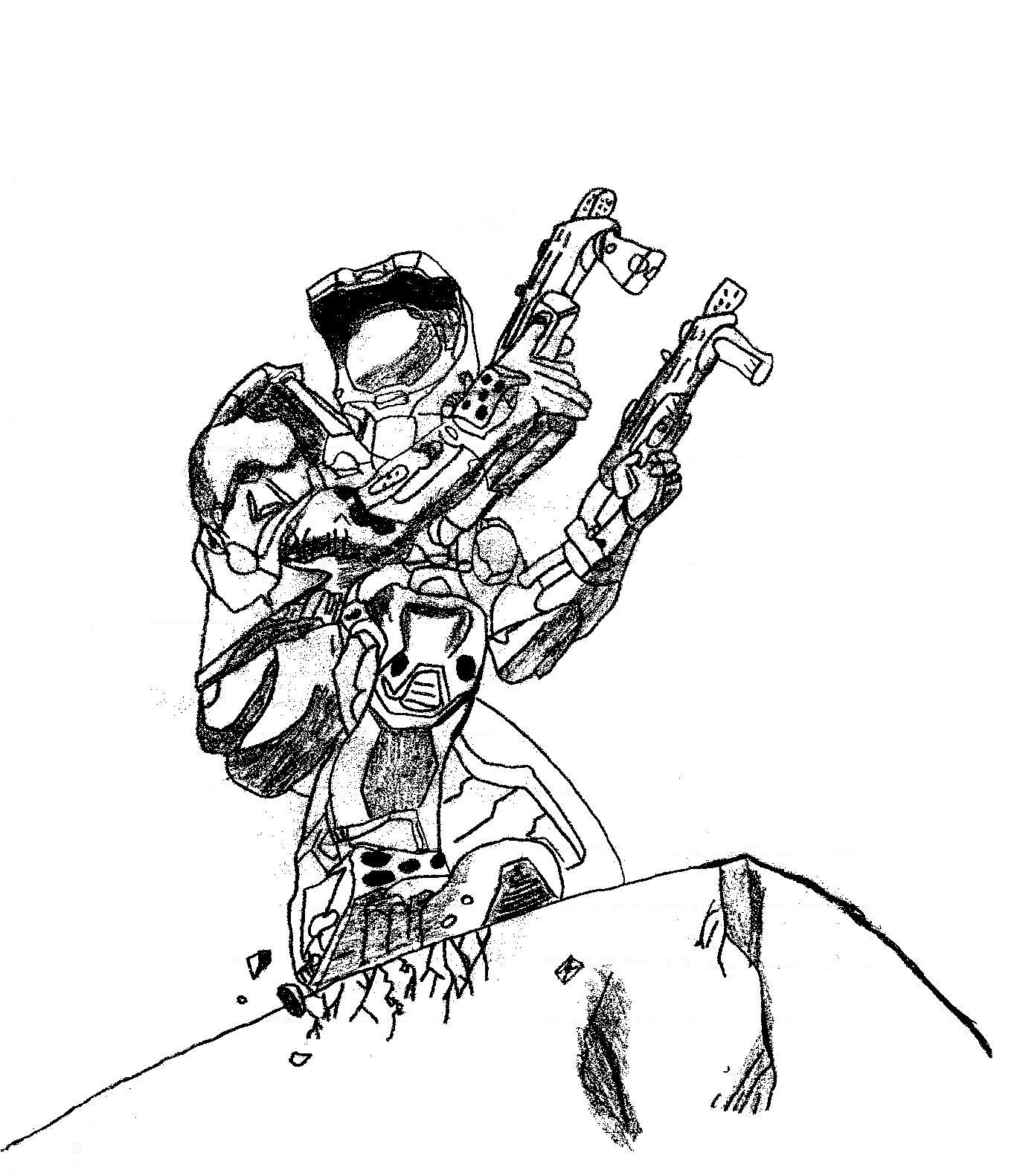 Master chief with smgs