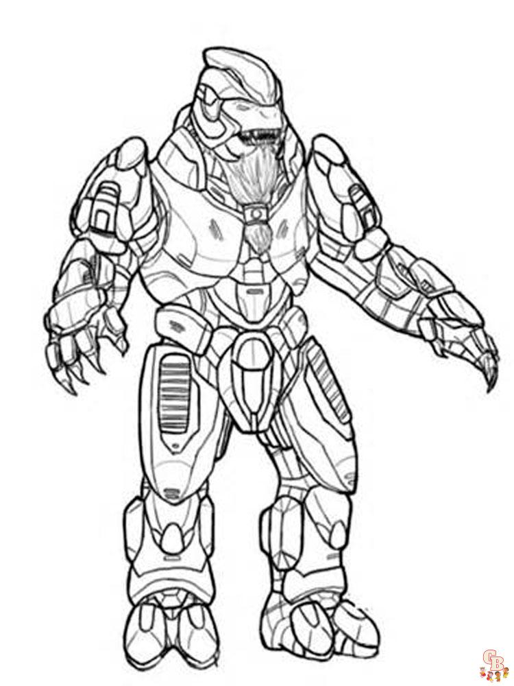 Find the best halo coloring pages for free printable fun