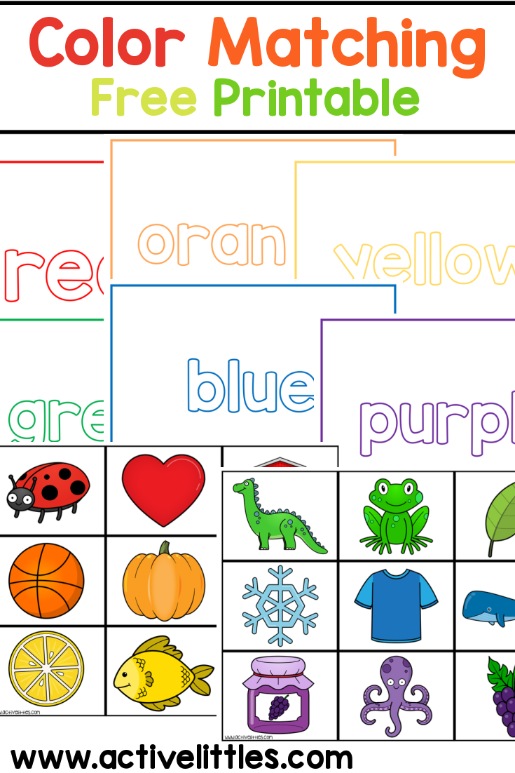 Color sorting printable activity