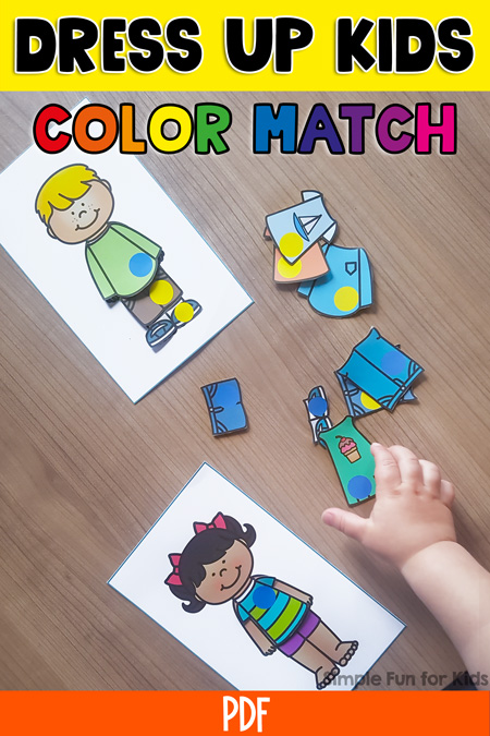 Dress up kids color match