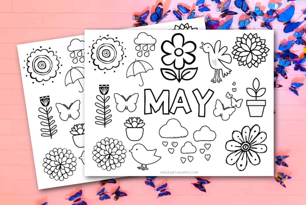 Free printable may coloring page