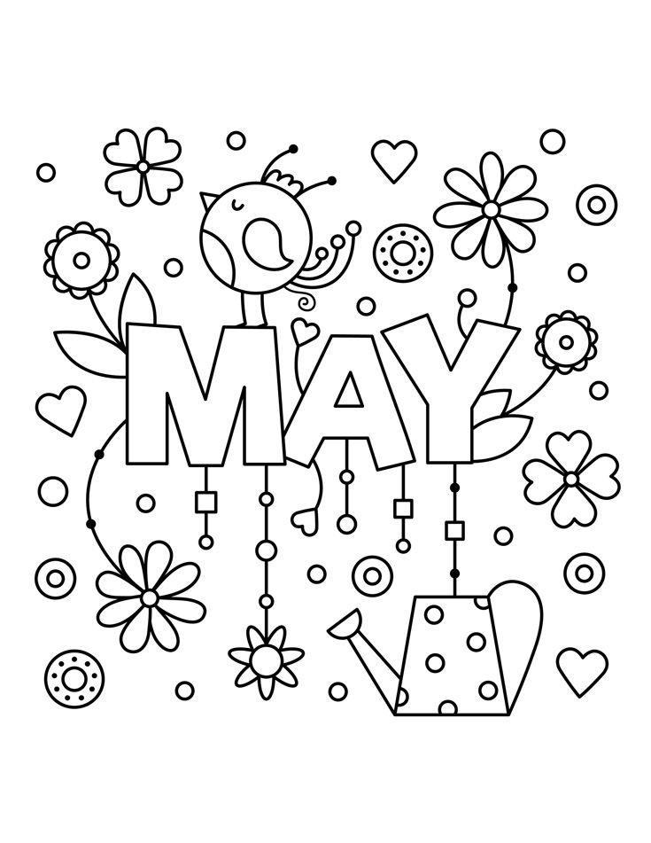 May coloring pages